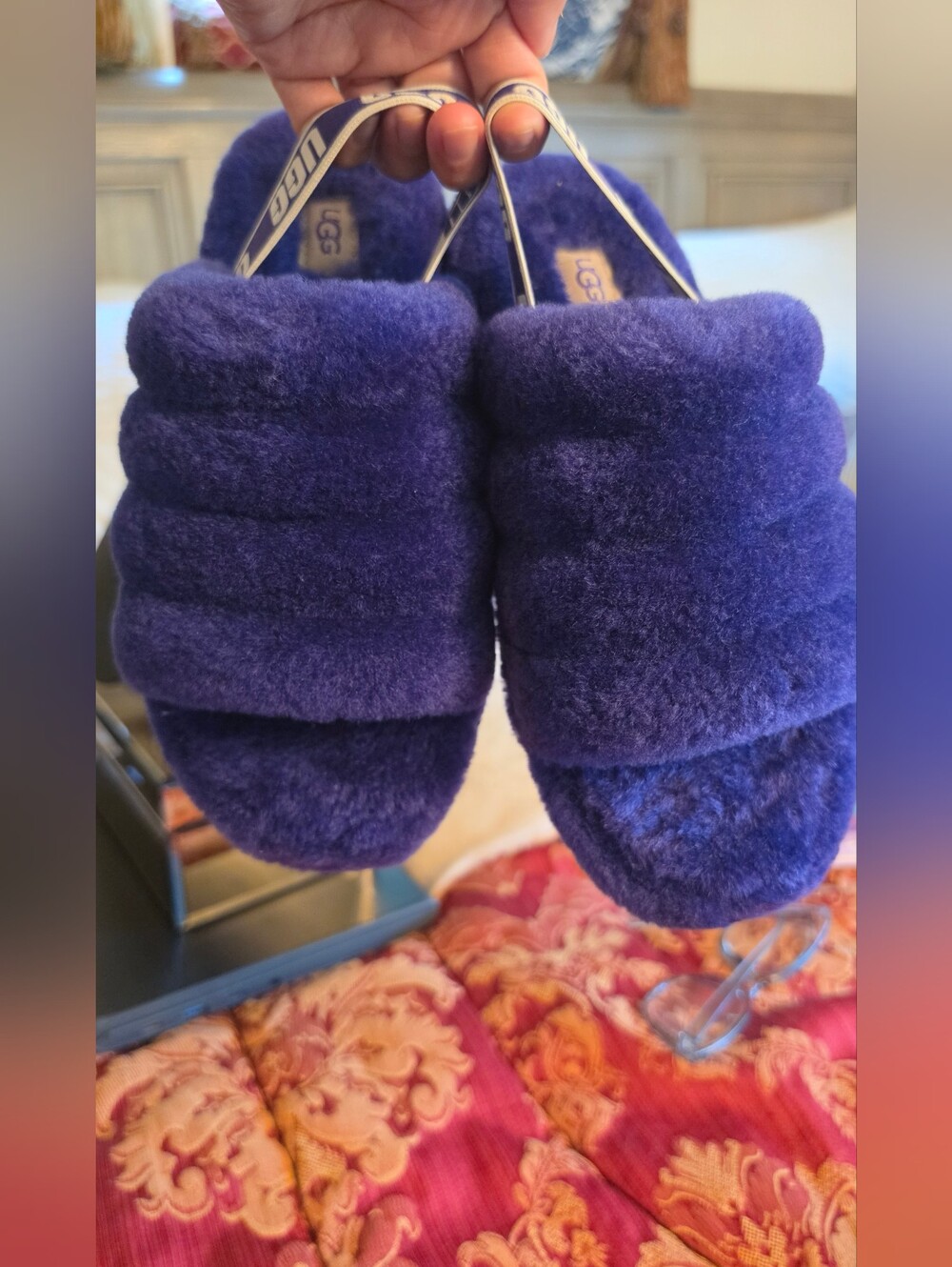 UGG Cozy Fuzz Slider in Purple Color - Picture 10 of 13